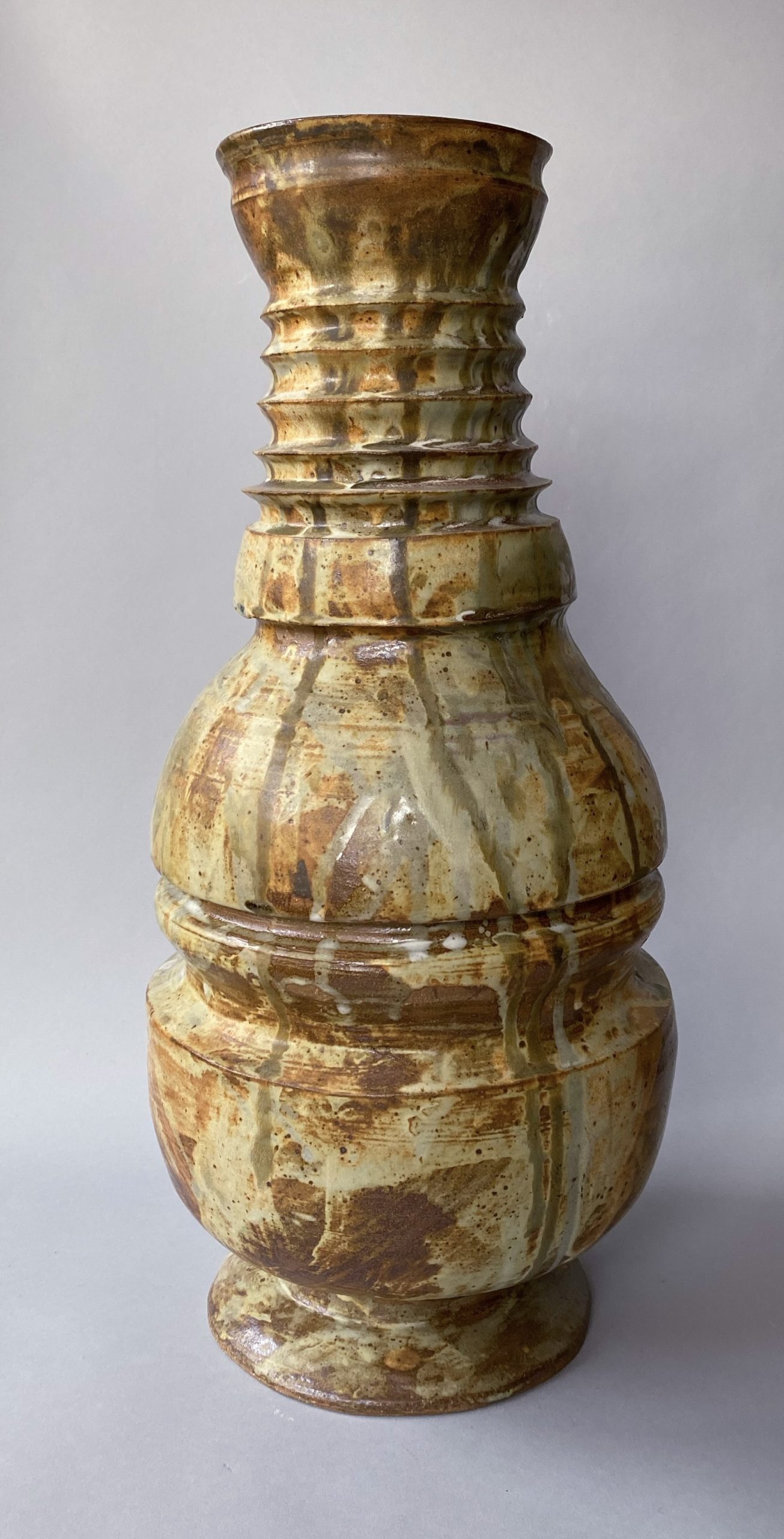 Architectural composite stoneware vase by Reuben Sinha