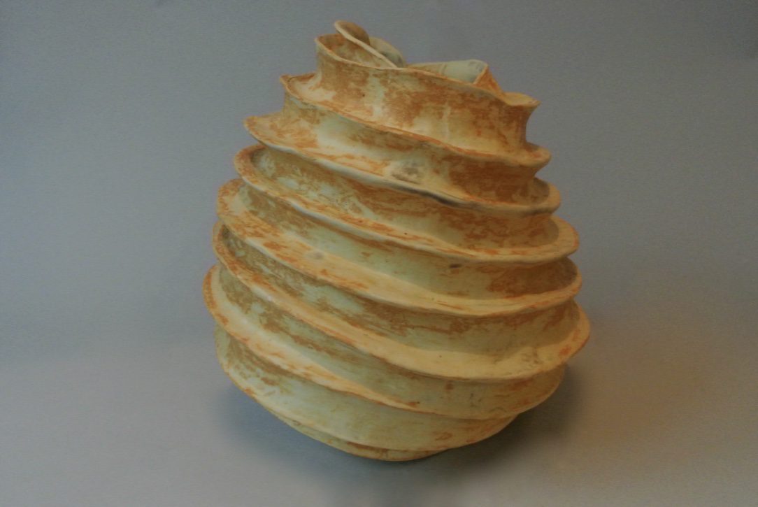 Spiral porcelain vase by Reuben Sinha