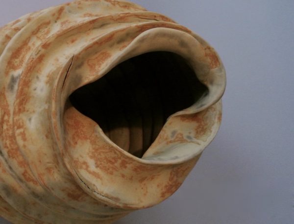 Spiral porcelain vase by Reuben Sinha
